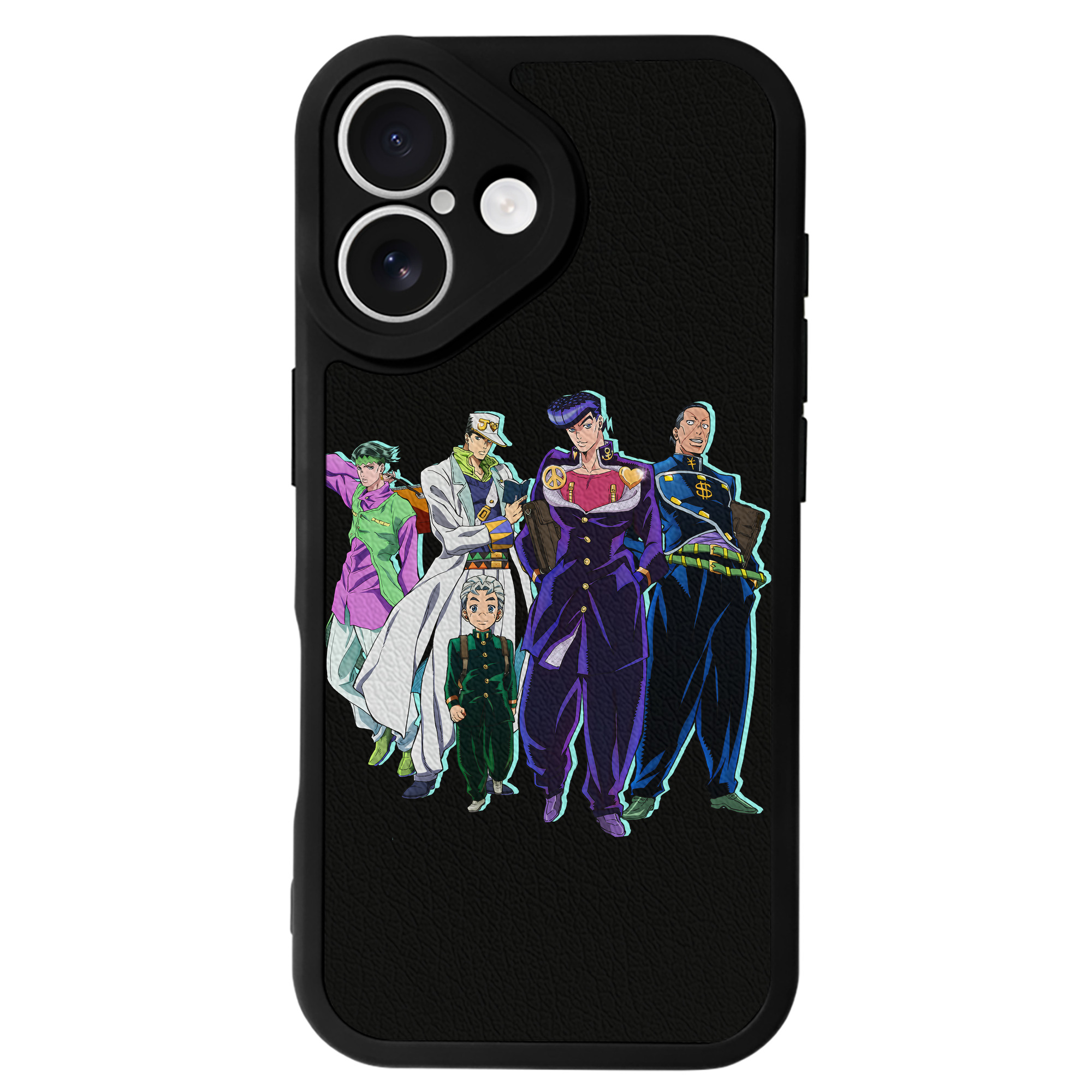 （画像用） ジョジョの奇妙な冒険 JoJo's Bizarre Adventure 【iPhone 16シリーズ対応】シリコンスマホケース（レザー調） 材質：シリコン